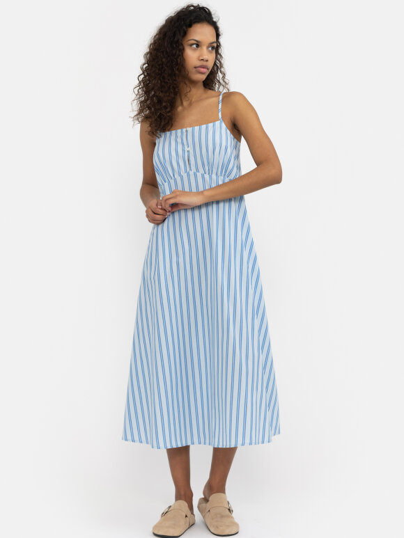 Soft Rebels - SRAmaya Midi Dress Stripes Blå