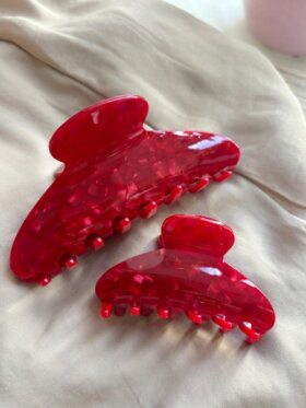 FRK WOLFF - Hair clip red marble