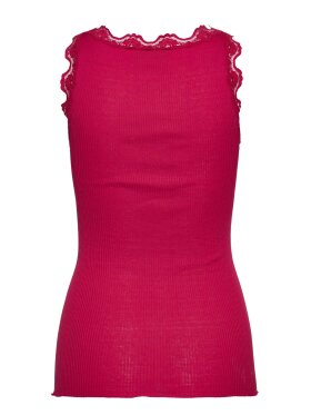 Rosemunde - Silk top lace crimson red