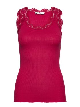 Rosemunde - Silk top lace crimson red