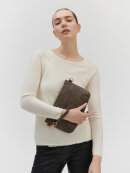 Rosemunde - Clutch taupe/brown gold