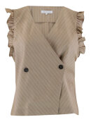 CONTINUE - Lydia Vest sand/stripe