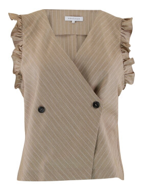 CONTINUE - Lydia Vest sand/stripe