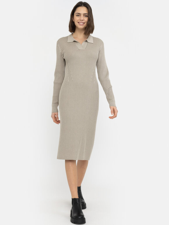 Soft Rebels - SRMira Polo Dress Knit grå